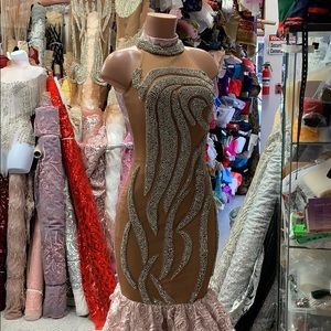 Prom custom stone dress